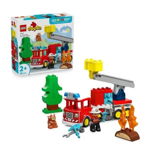 Конструктор LEGO DUPLO Town Пожежна машина зі шлангом і пожежником (10473)