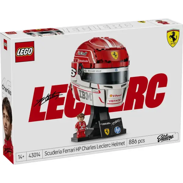 Конструктор LEGO Editions Formula 1 Шолом Шарля Леклера з команди Scuderia Ferrari HP (43014)